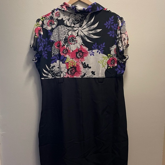 Black Dress with Floral Top - Picture 9 of 12